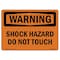Signmission OSHA Warning Sign, 10" Height, 14" Width, Rigid Plastic, Shock Hazard Do Not Touch, Landscape OS-WS-P-1014-L-12392 - alternate 1